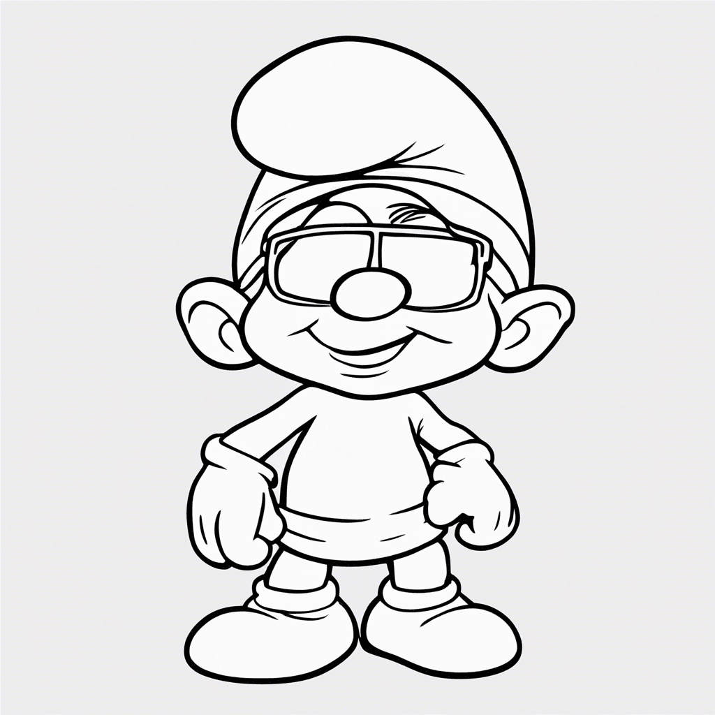 Additional smurfs coloring page 1