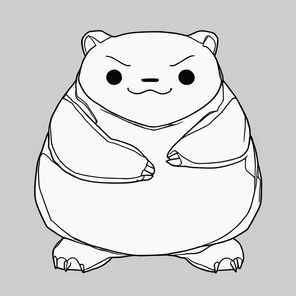 Additional snorlax coloring page 1