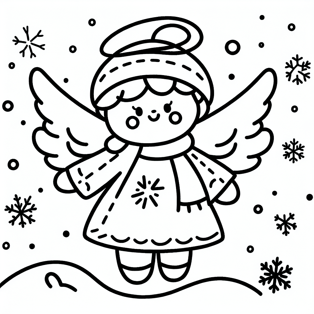 snow angel coloring pages