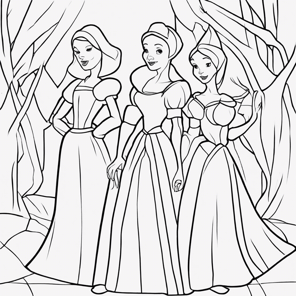 Additional snow white dwarfs coloring page 2