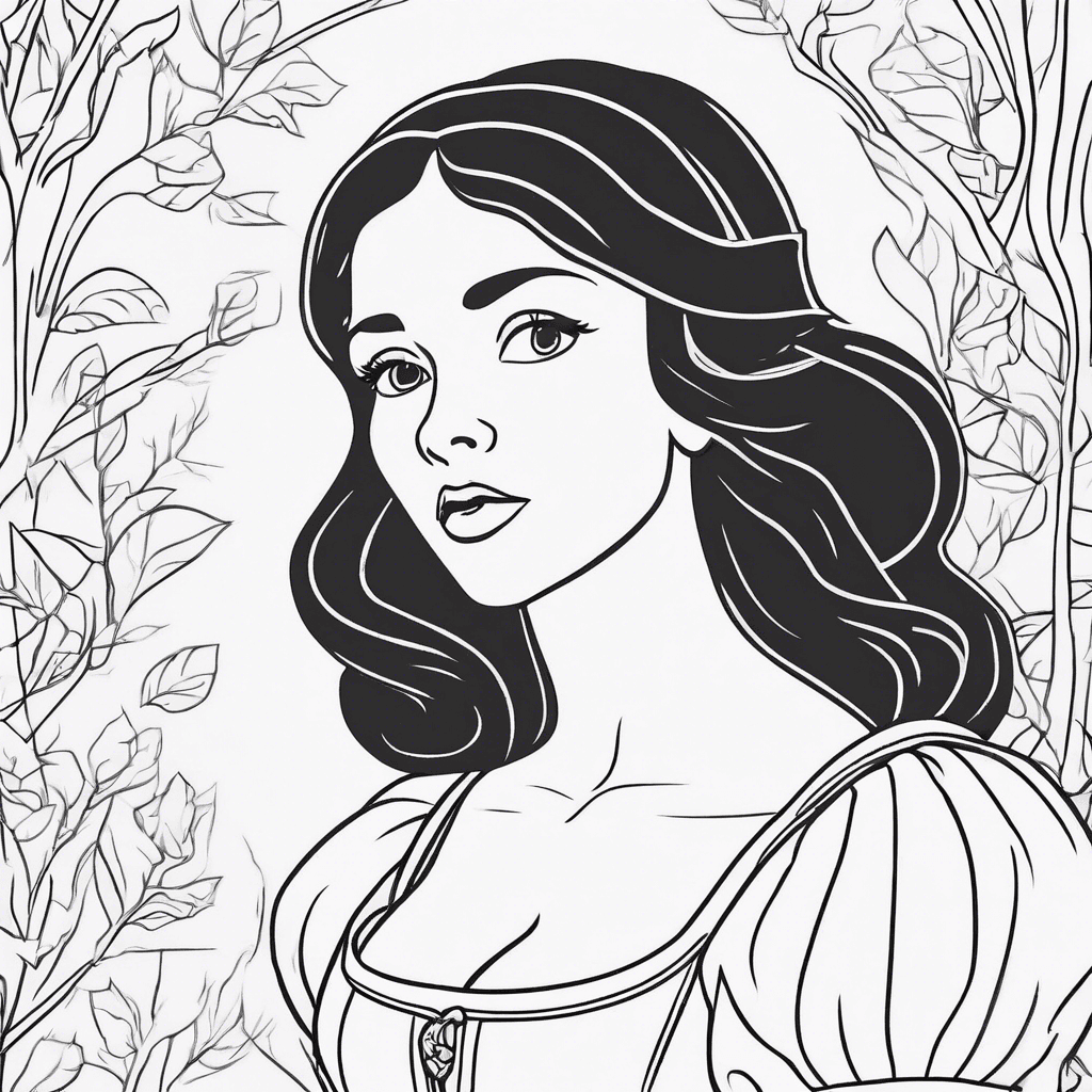 snow white coloring pages