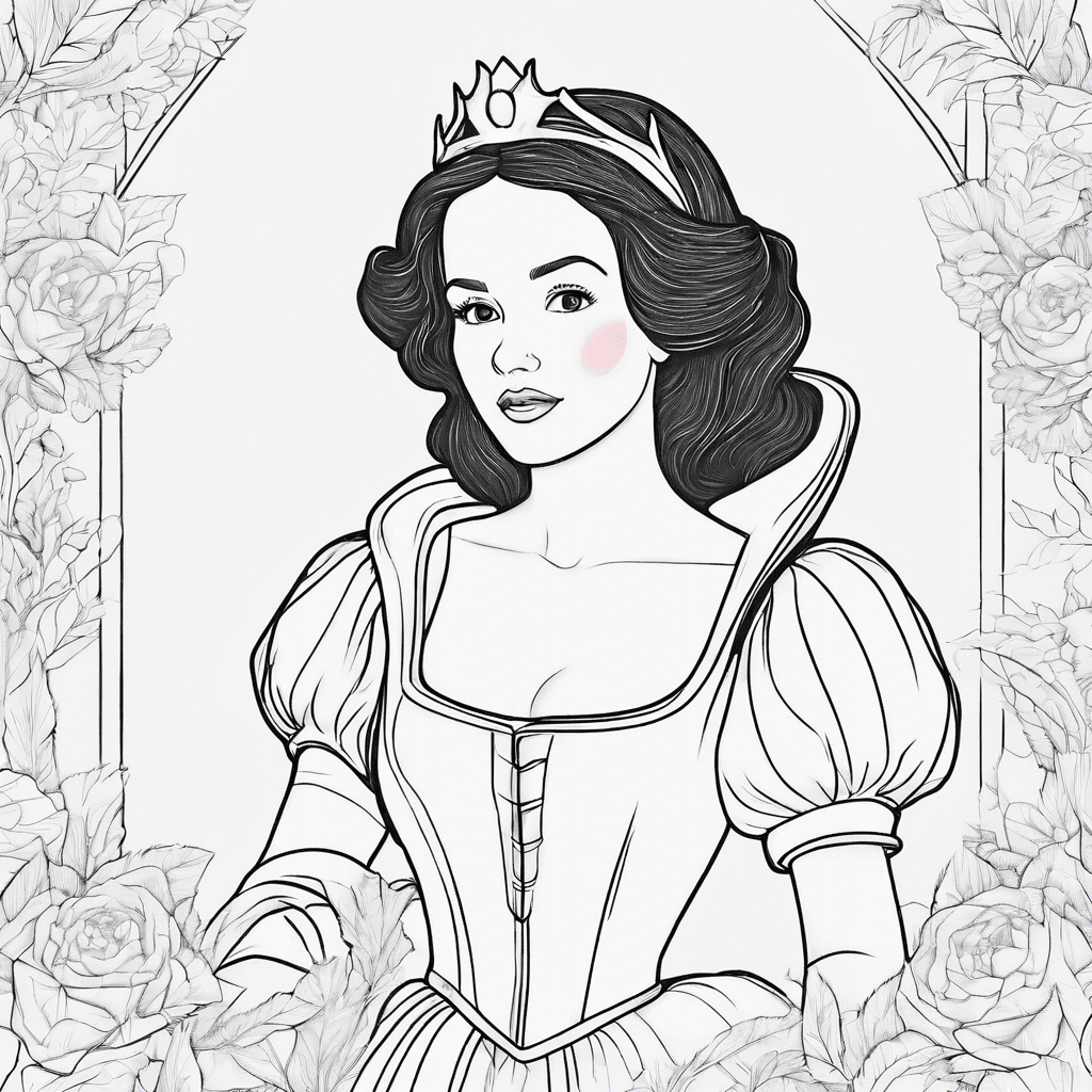 Additional snow white coloring page 1