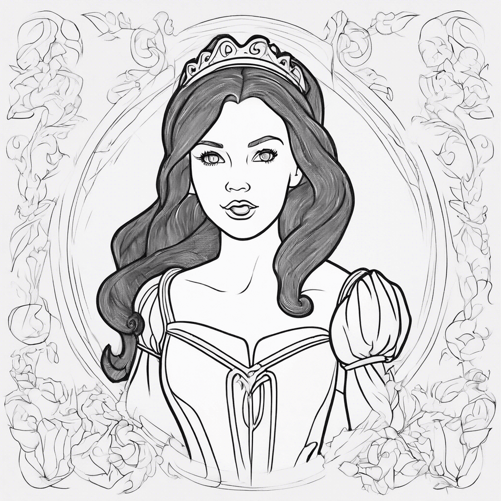 Additional snow white coloring page 2