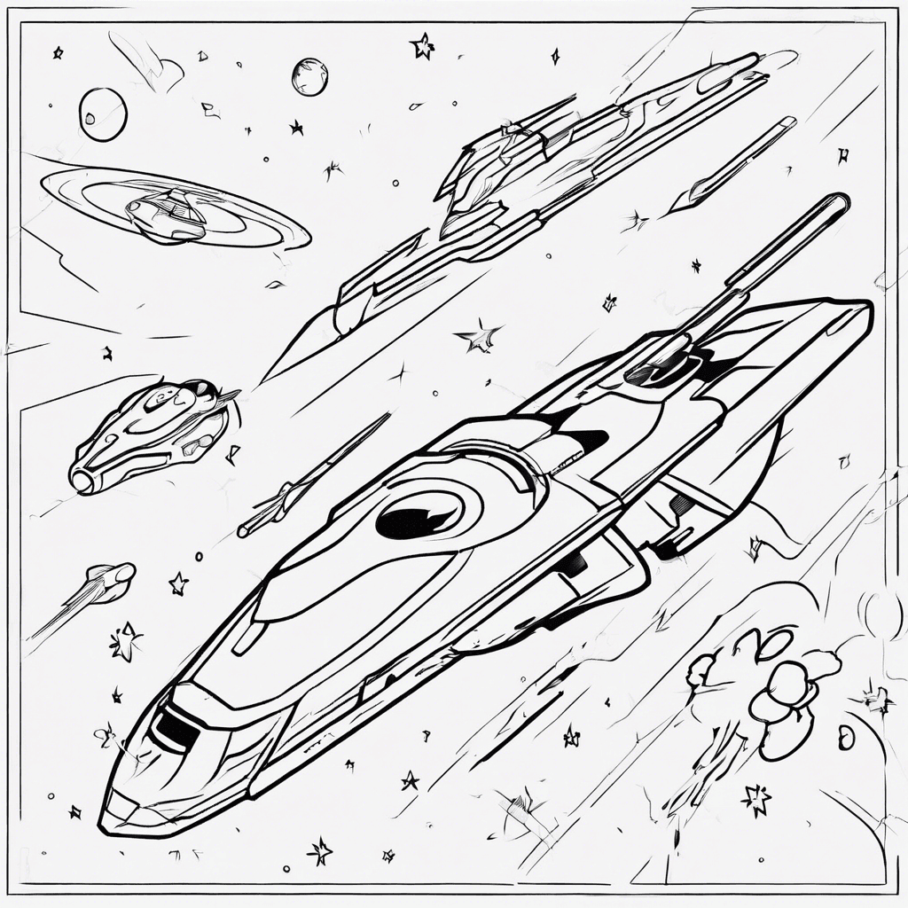 space battle coloring pages