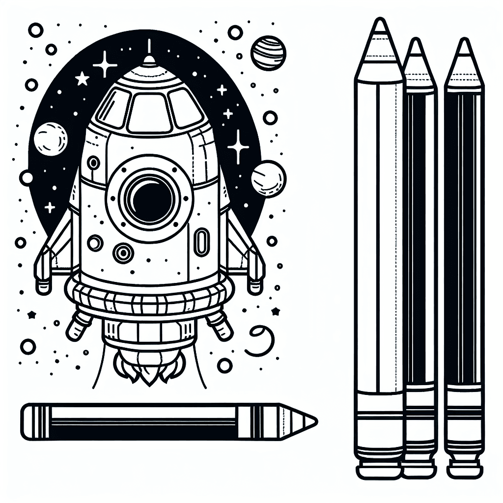 space capsule coloring pages