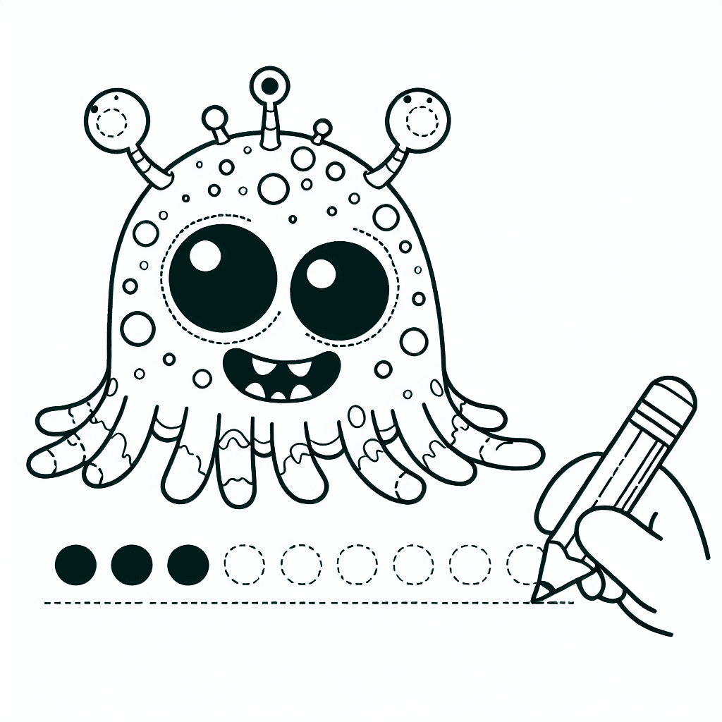 space monster coloring pages