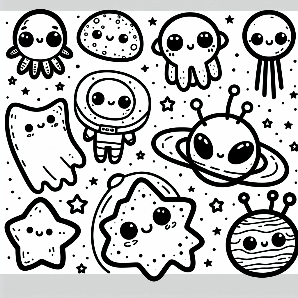 space pets coloring pages