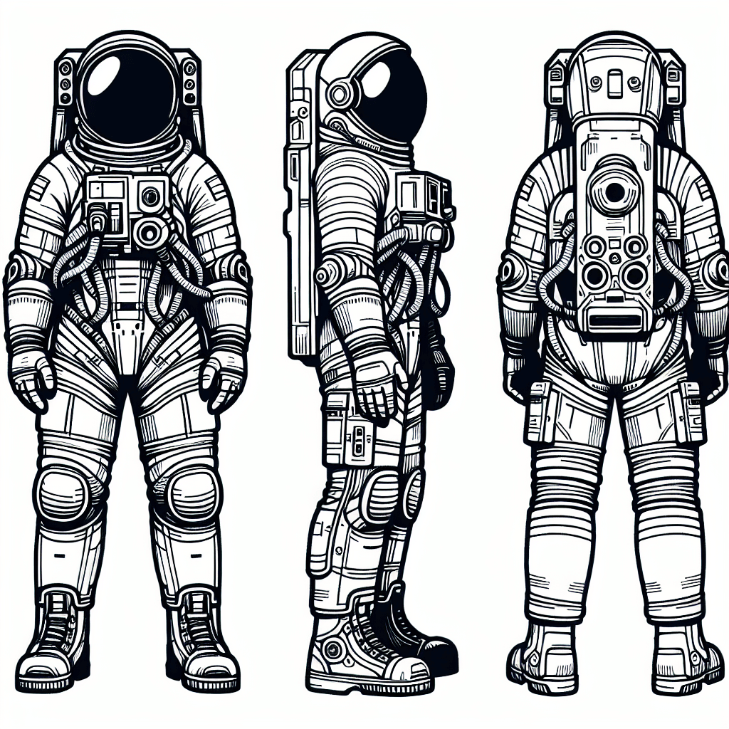 Additional space suit coloring page 1