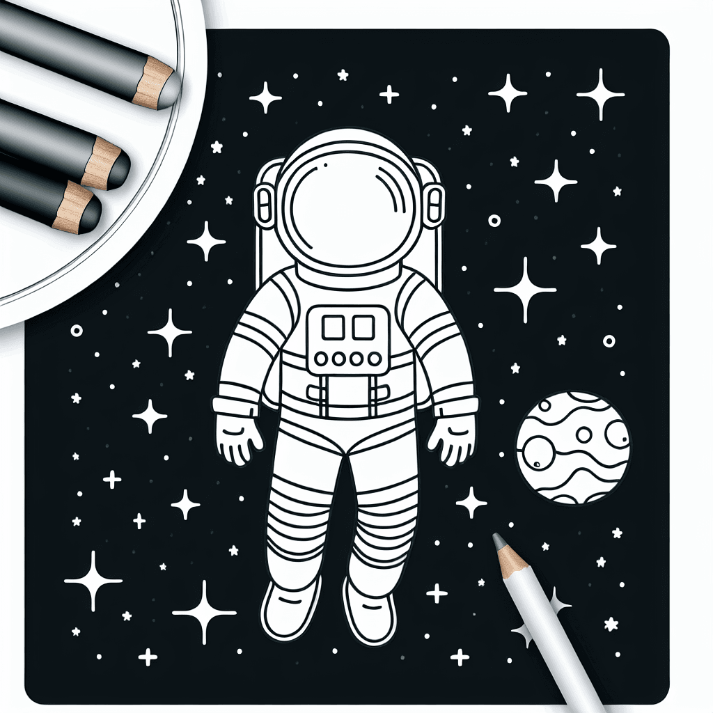 space walk coloring pages