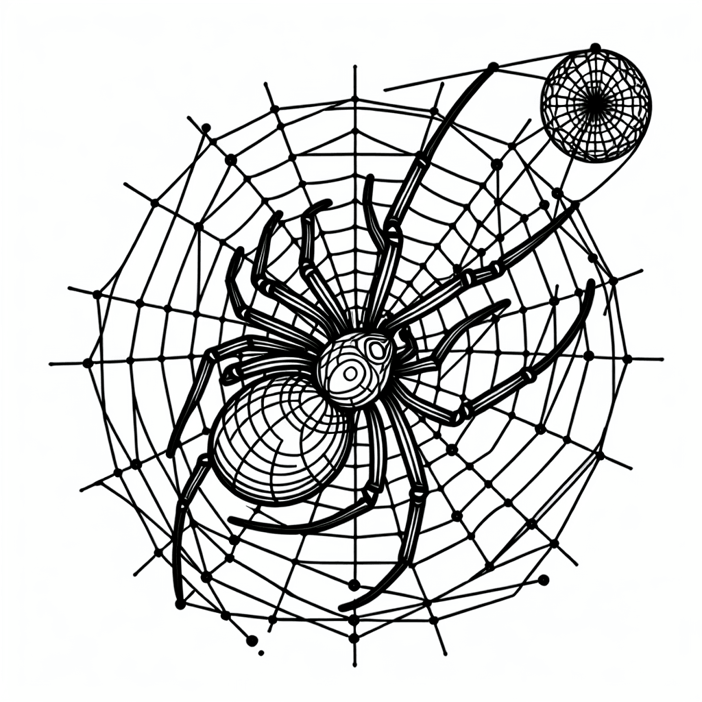 Additional spider coloring page 2