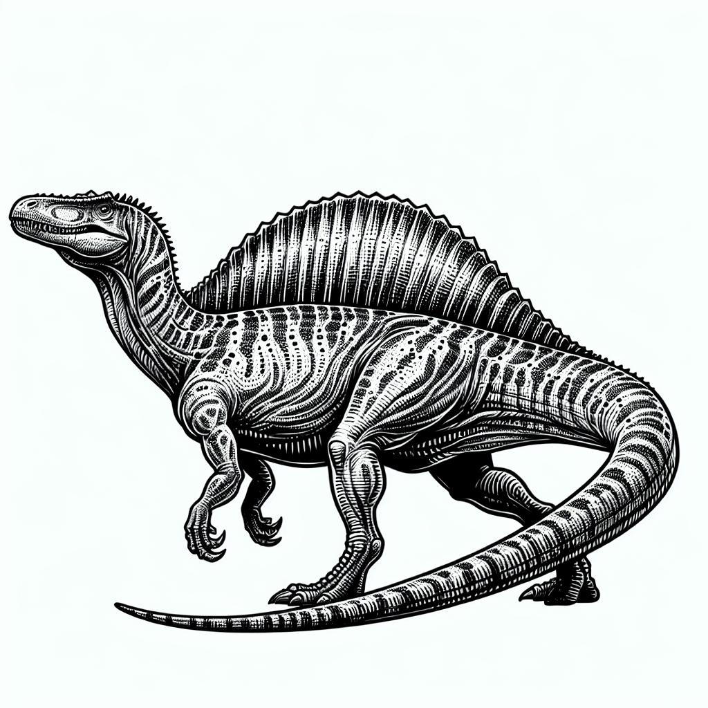 Additional spinosaurus coloring page 1