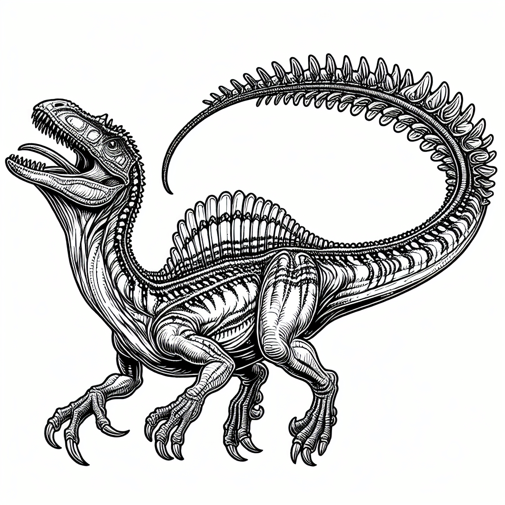 Additional spinosaurus coloring page 2