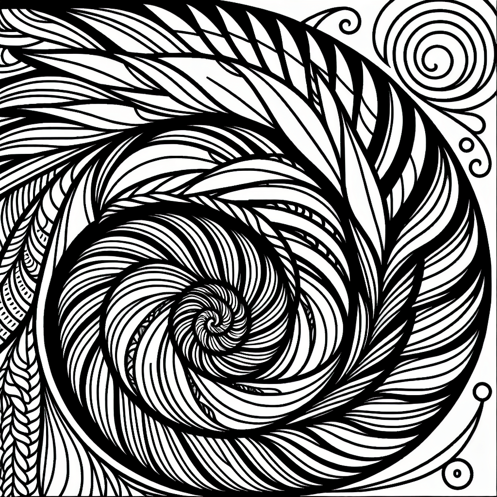 Additional spiral pattern coloring page 1