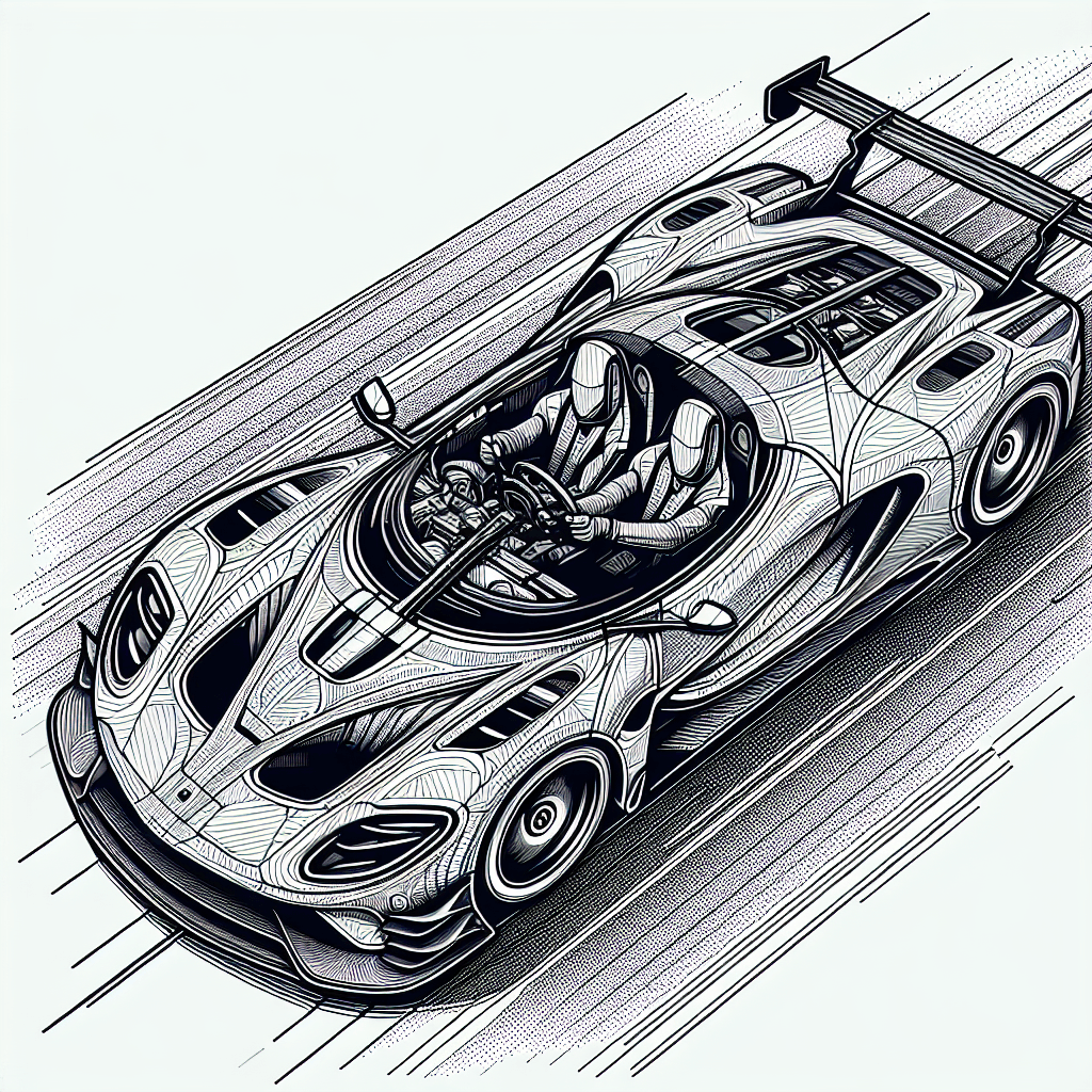 Additional sports car coloring page 2