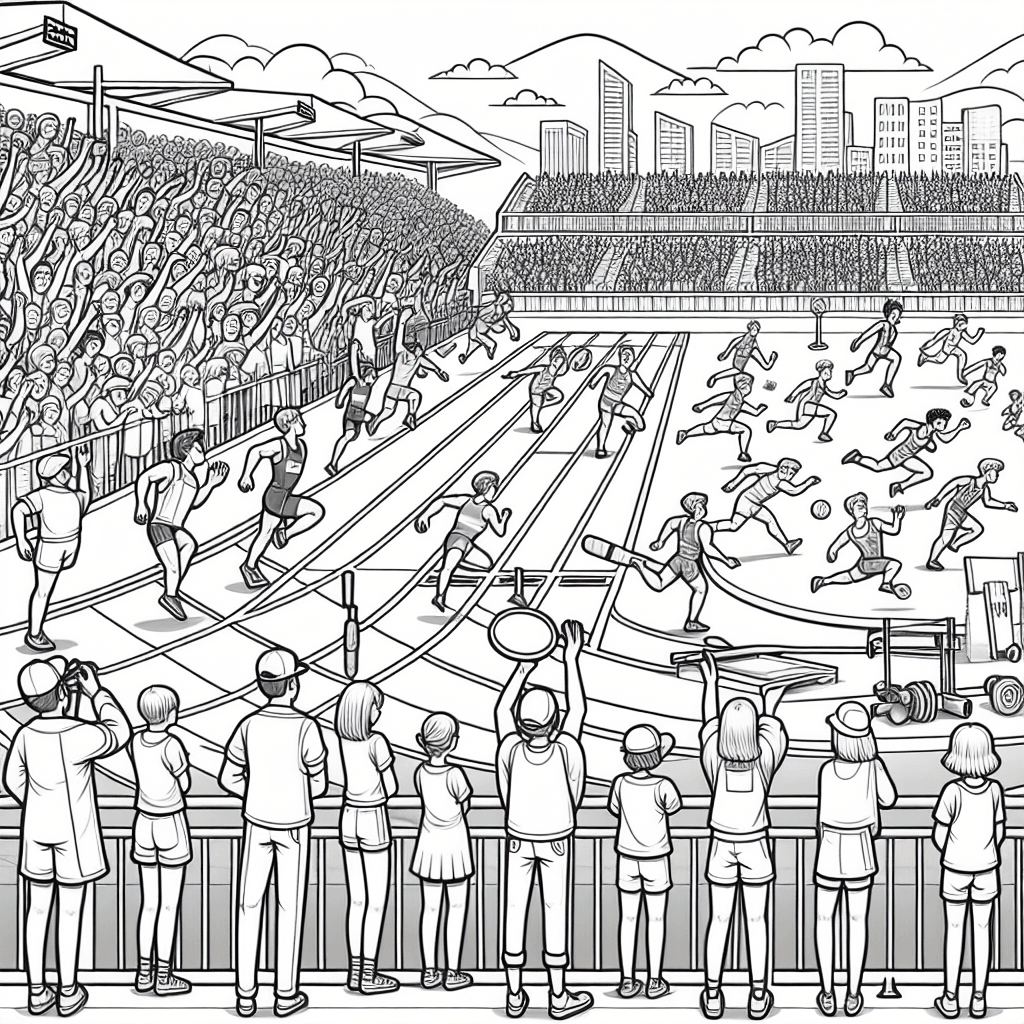 Additional sports day coloring page 1