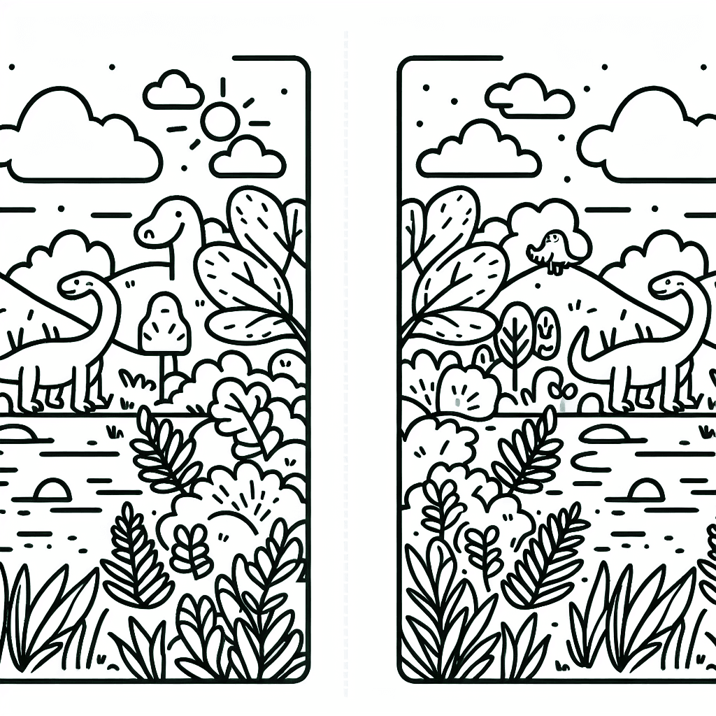 spot difference coloring pages