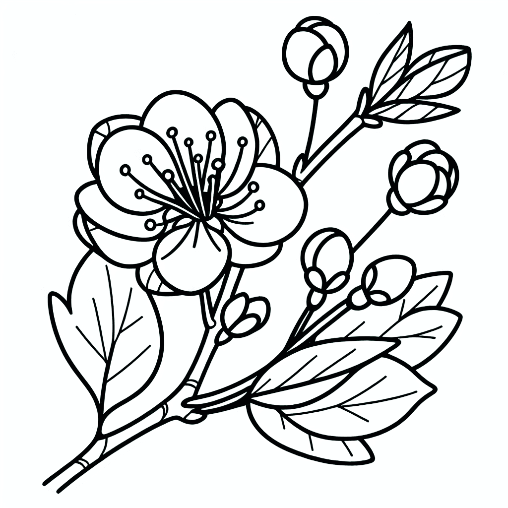 spring bloom coloring pages