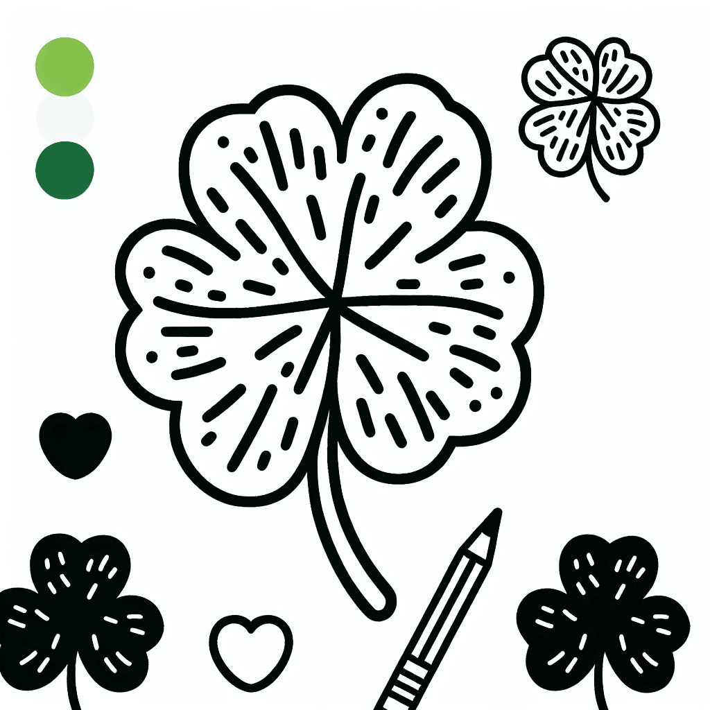 st patrick clover coloring pages