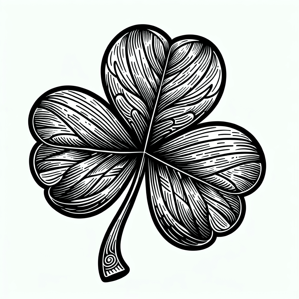 Additional st patrick clover coloring page 1