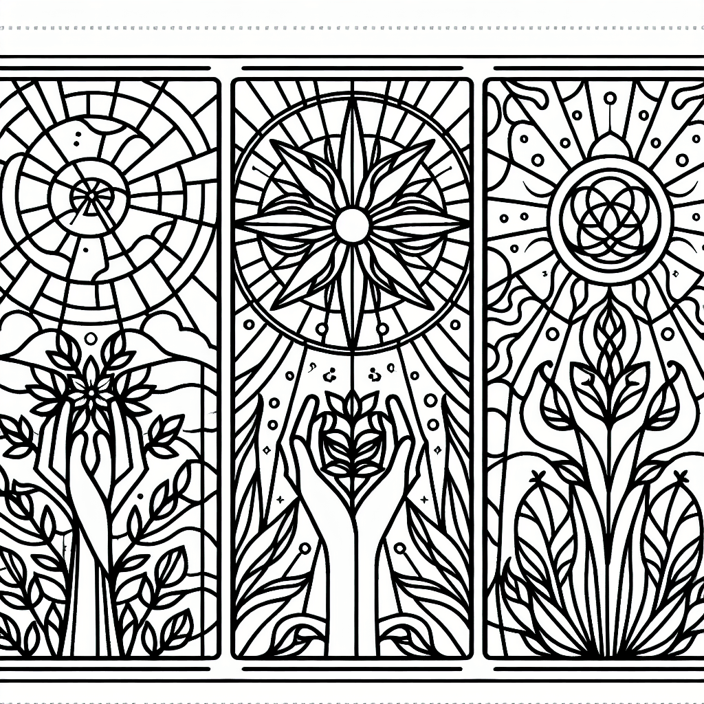 stained glass coloring pages