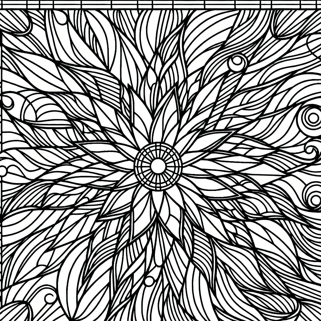 Additional stained glass coloring page 2