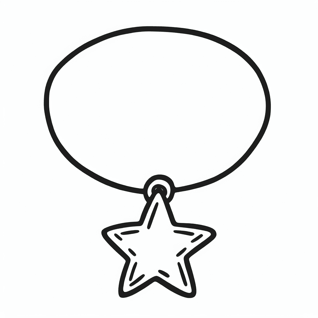 star necklace coloring pages