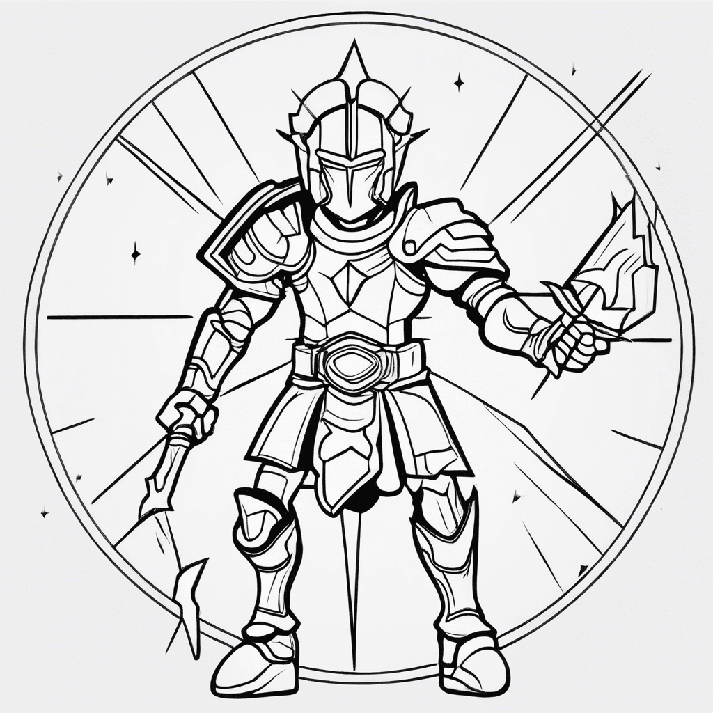 Additional star warrior coloring page 1