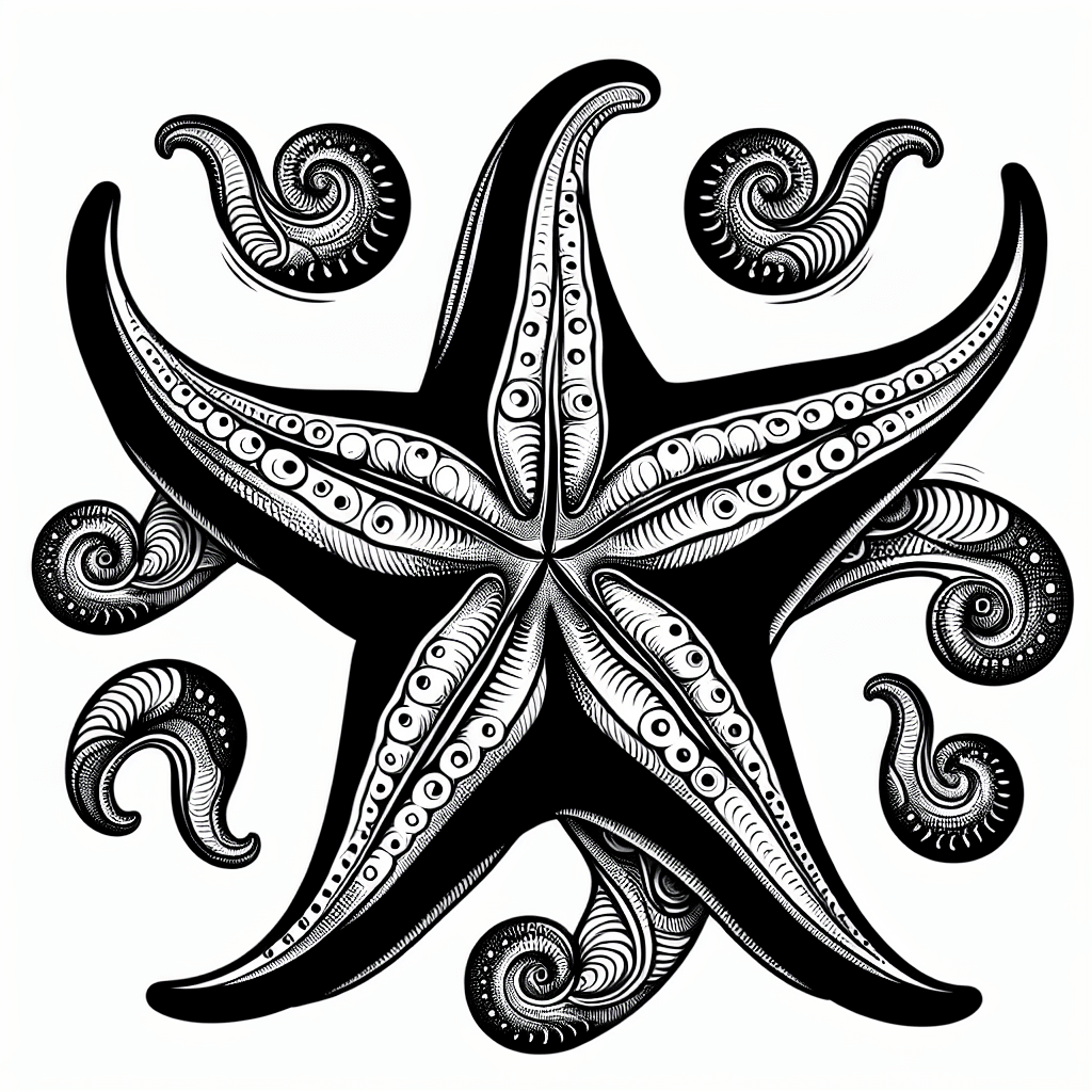 Additional starfish coloring page 2