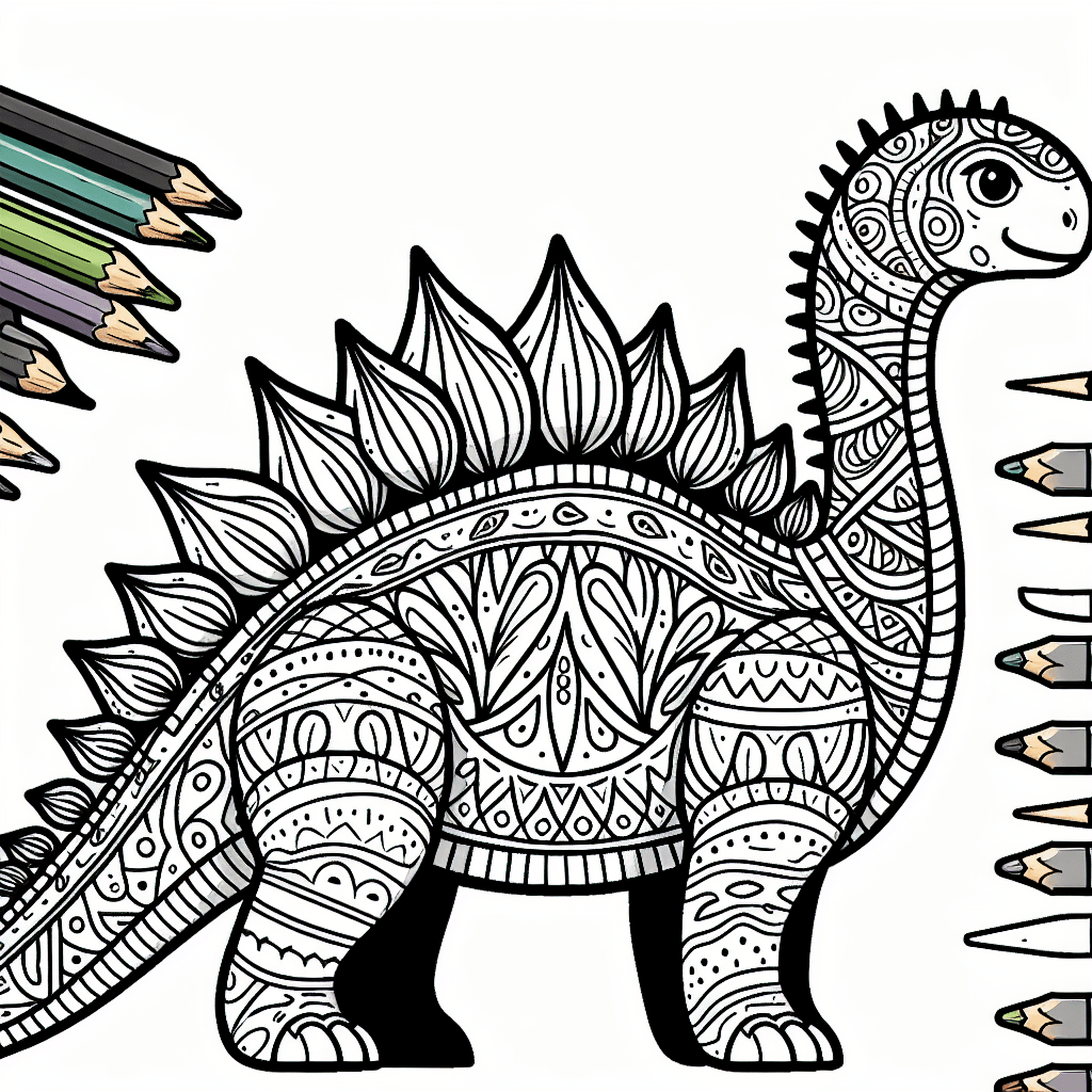 Additional stegosaurus coloring page 1