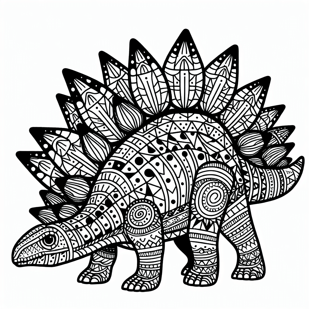 Additional stegosaurus coloring page 2