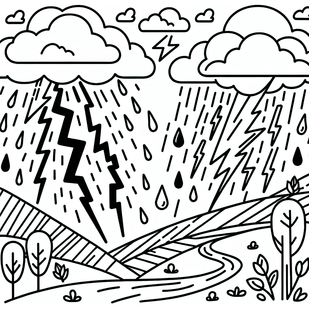 storm lightning coloring pages