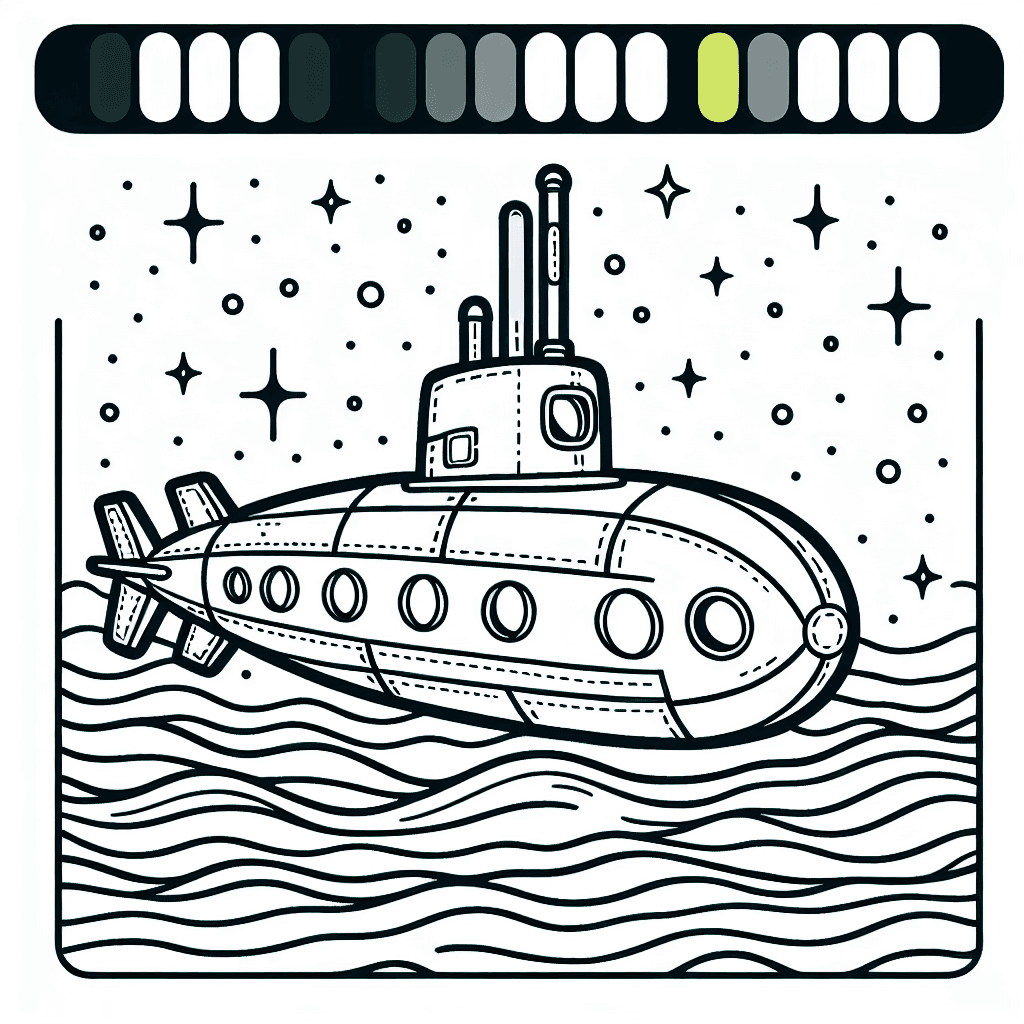 submarine coloring pages