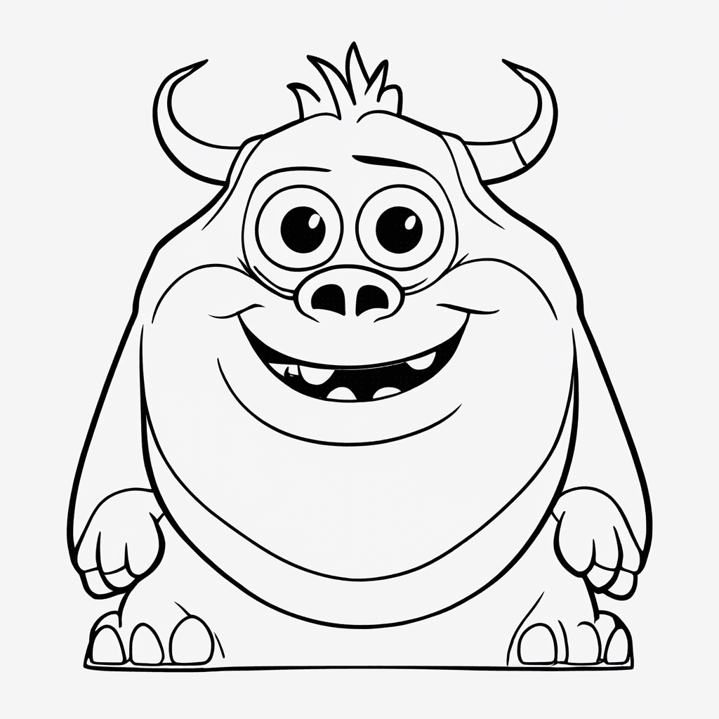 Additional sulley coloring page 1