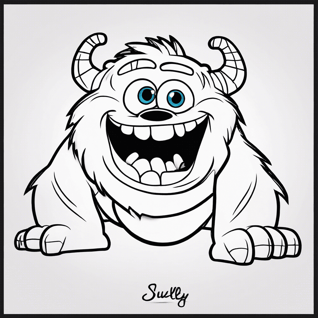 Additional sulley coloring page 2