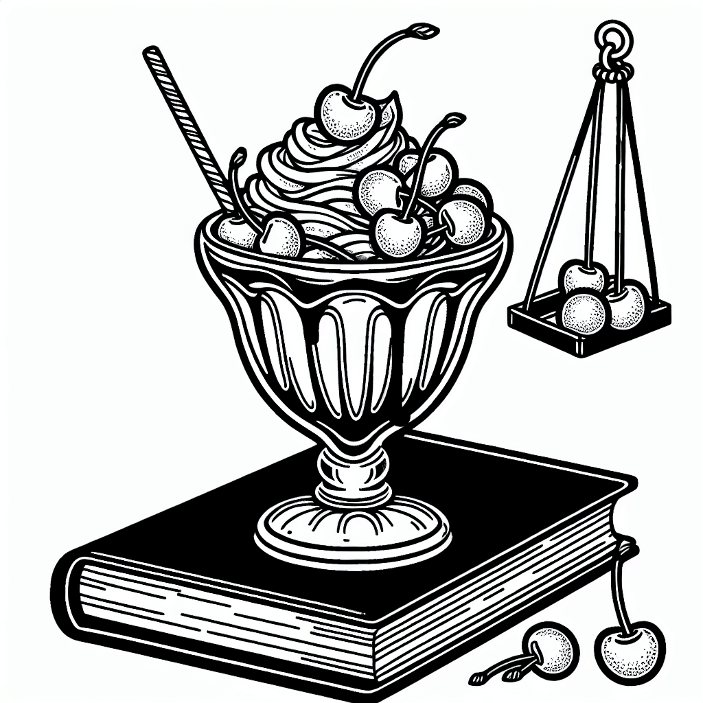 Additional sundae cherry coloring page 2