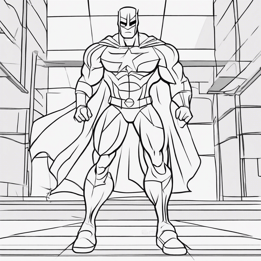 Additional superhero school coloring page 2