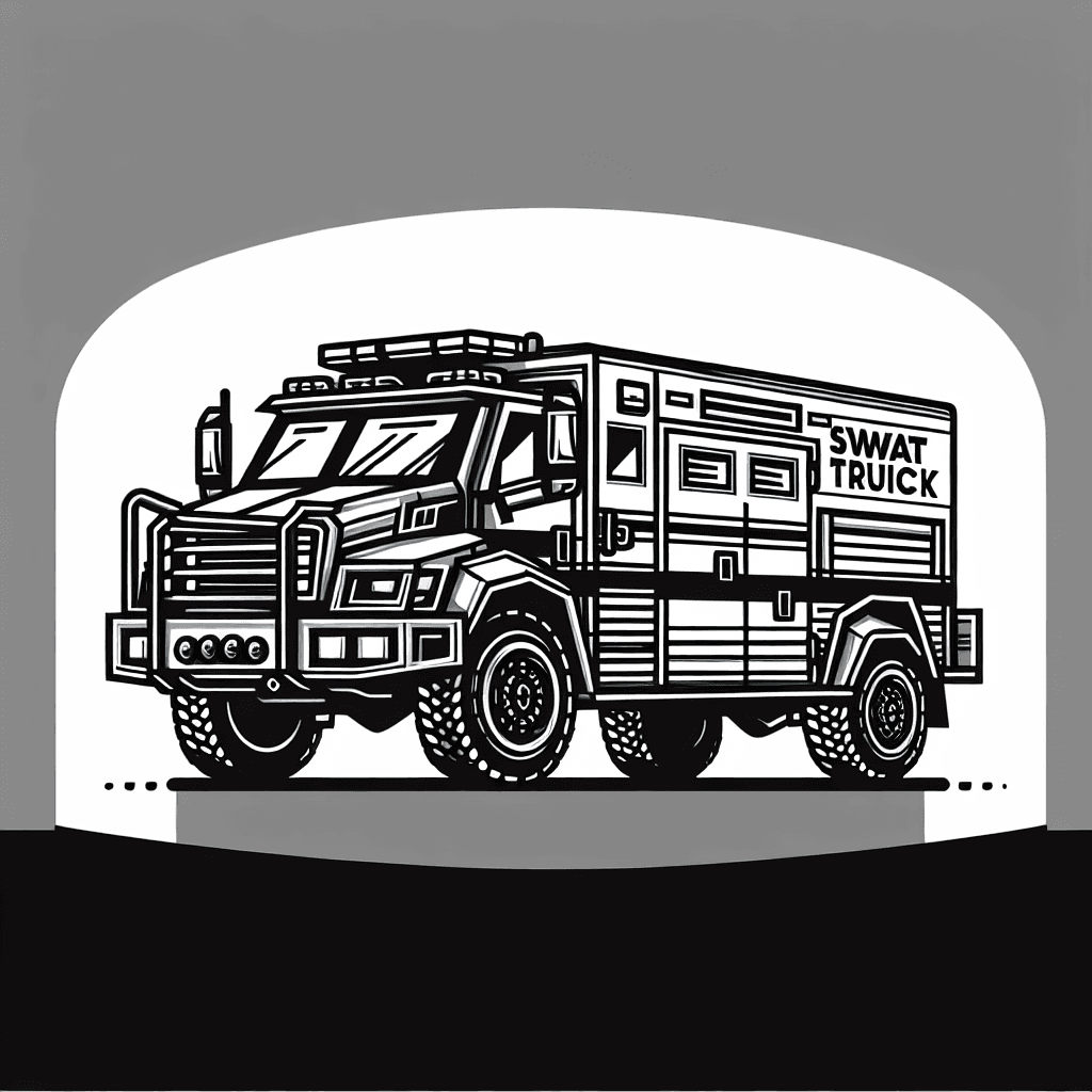 Additional swat truck coloring page 1