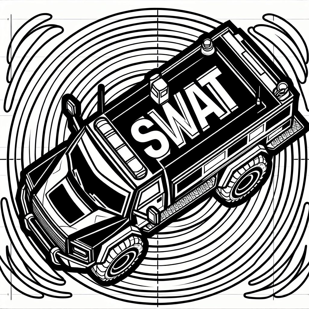 Additional swat truck coloring page 2