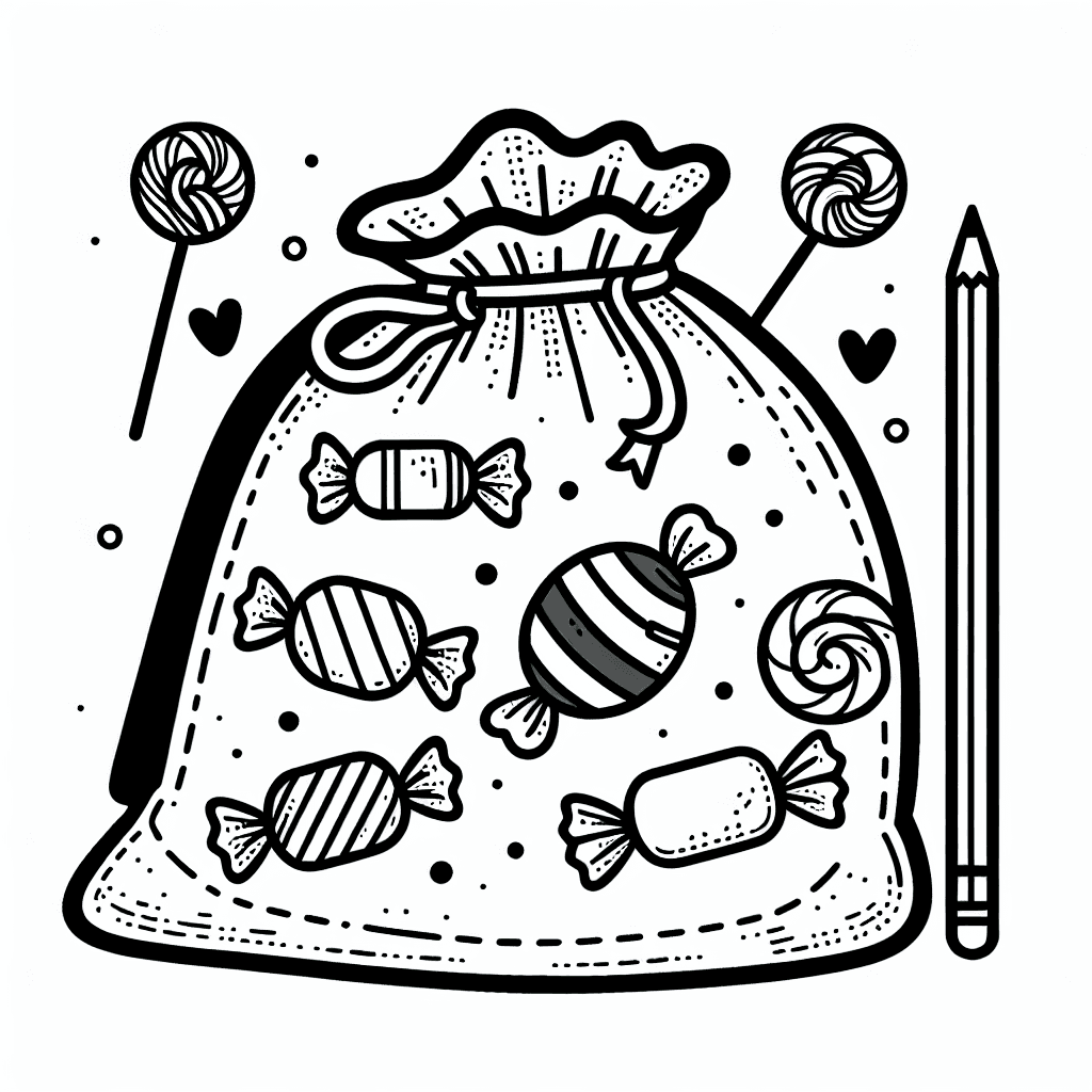 sweet bag coloring pages