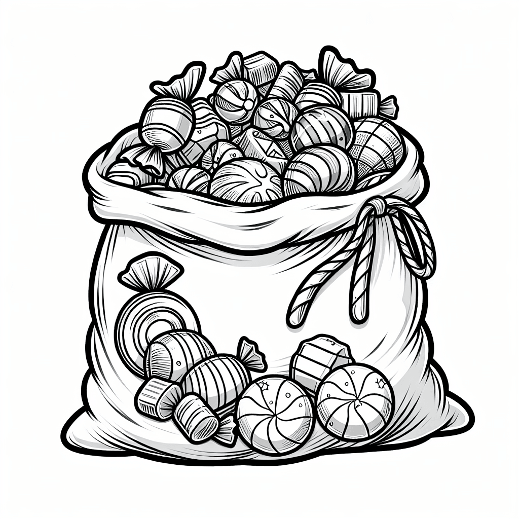 Additional sweet bag coloring page 1