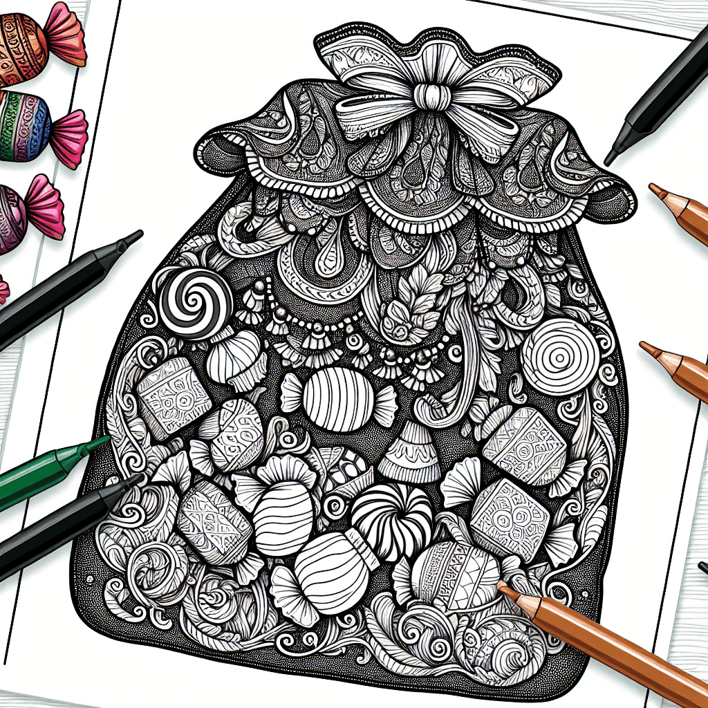 Additional sweet bag coloring page 2