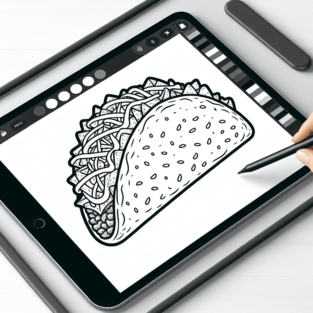 Additional taco tuesday coloring page 1