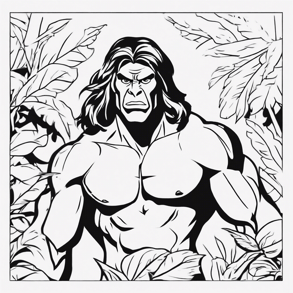 Additional tarzan coloring page 1