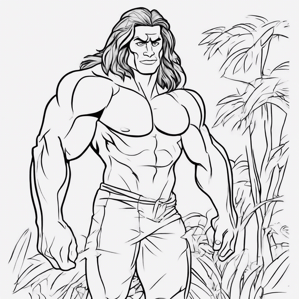 Additional tarzan coloring page 2