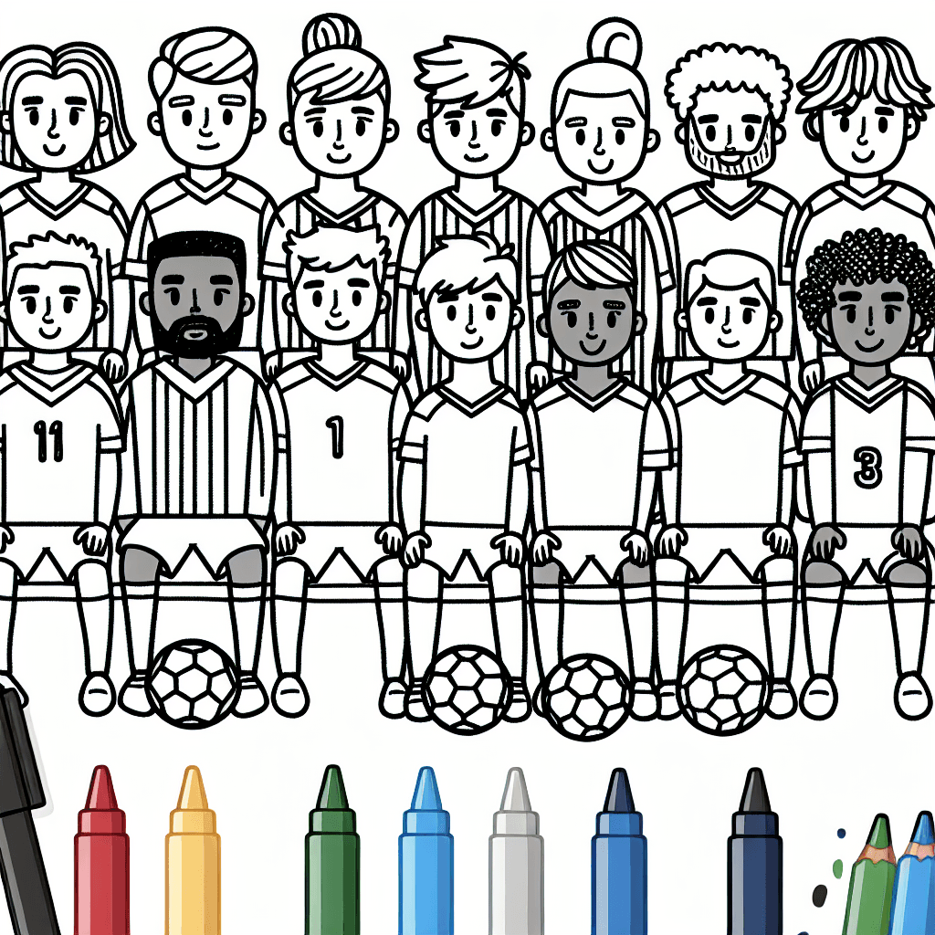 team lineup coloring pages