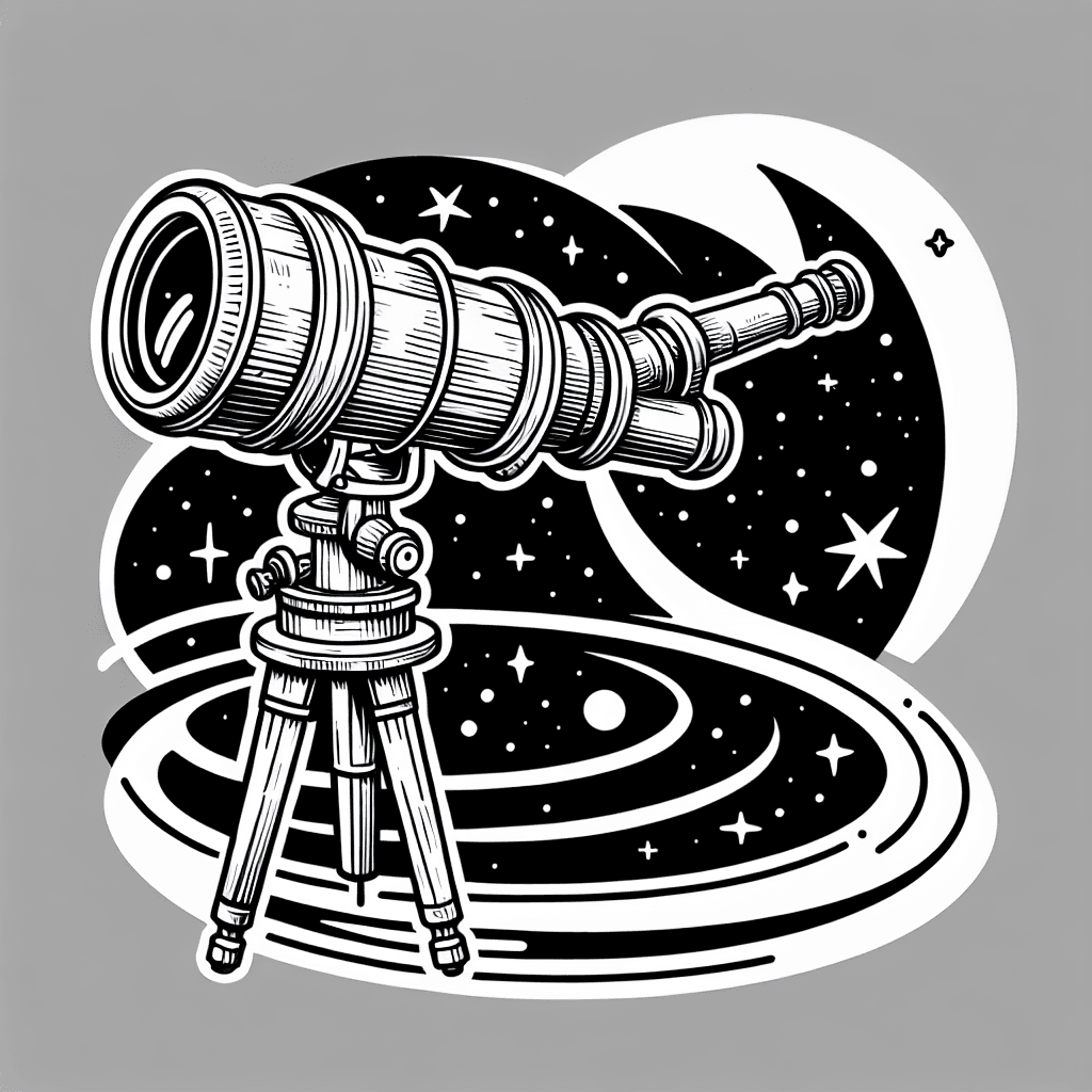 Additional telescope view coloring page 1