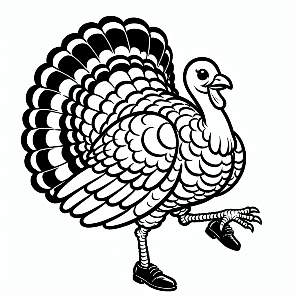 Additional thanksgiving turkey coloring page 2