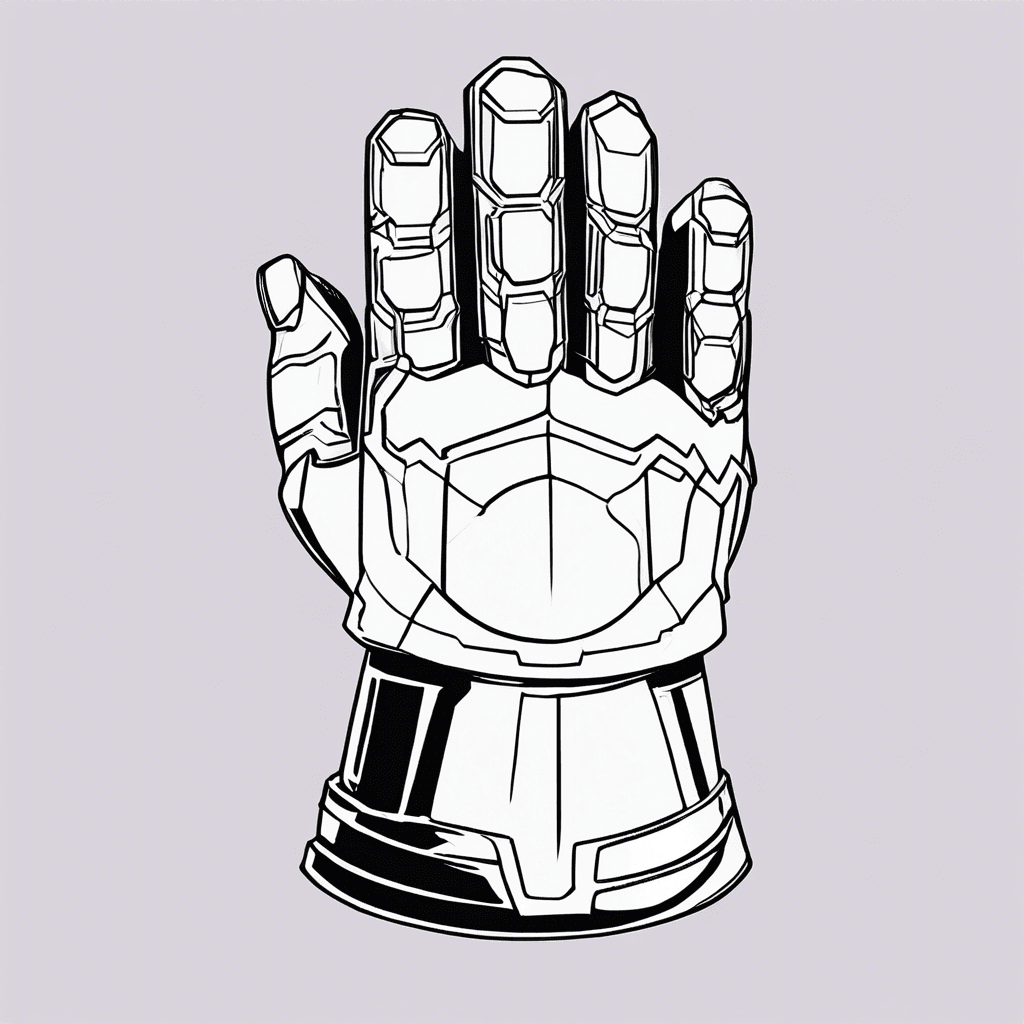 Additional thanos gauntlet coloring page 1