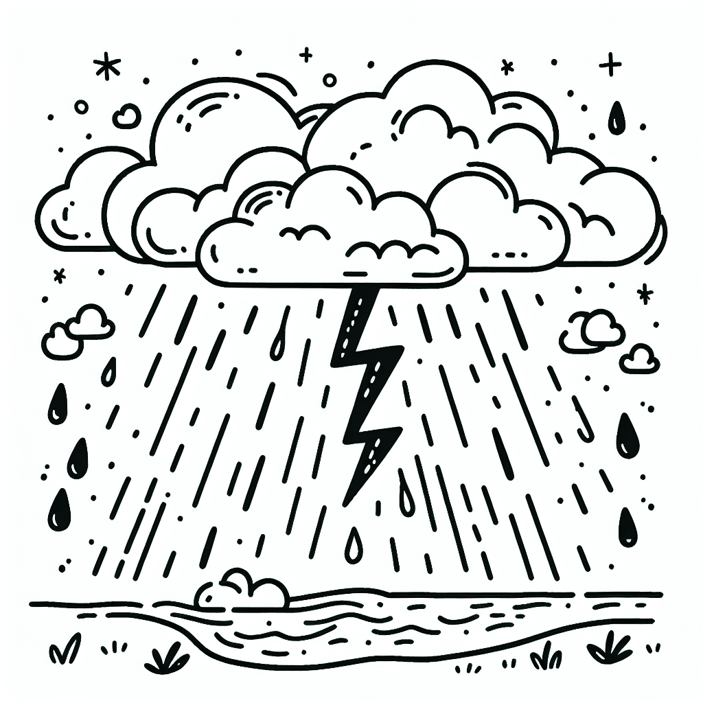 thunderstorm coloring pages