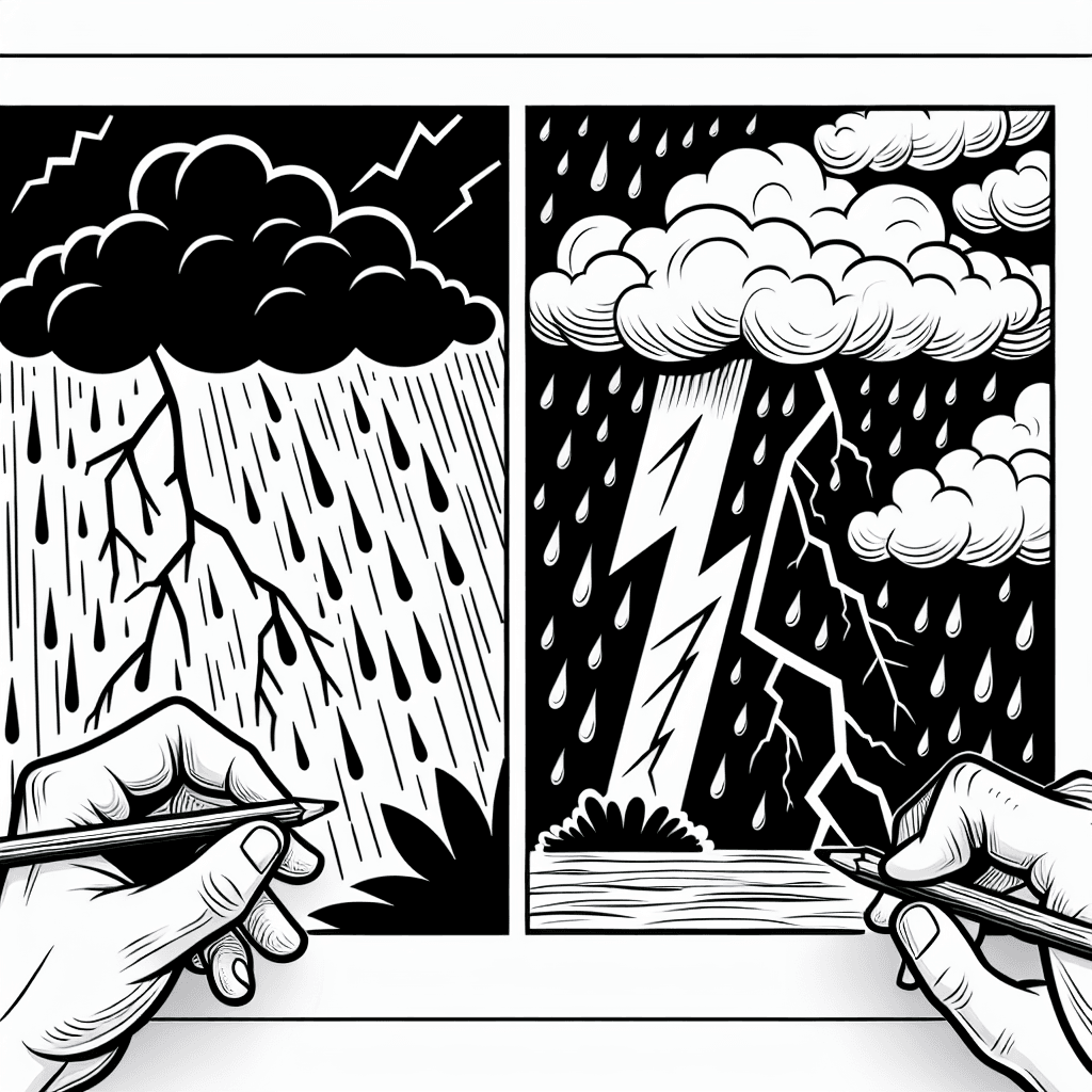 Additional thunderstorm coloring page 2